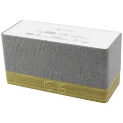 soundmaster UR630WE 10766 radiobudík, FM, Bluetooth, AUX, FM, funkce alarmu, šedá, hnědá