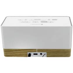 soundmaster UR630WE 10766 radiobudík, FM, Bluetooth, AUX, FM, funkce alarmu, šedá, hnědá