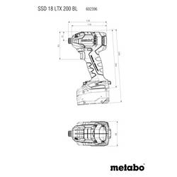 Metabo SSD 18 LTX 200 BL, 602396890 aku rázový utahovák, 18 V, Li-Ion, bez akumulátoru