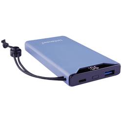 Intenso F10000 powerbanka Li-Pol, 10000 mAh, Quick Charge, Dodávka energie, USB-A, USB-C®, modrá, Indikátor stavu