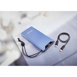 Intenso F10000 powerbanka Li-Pol, 10000 mAh, Quick Charge, Dodávka energie, USB-A, USB-C®, modrá, Indikátor stavu