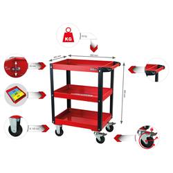 KS Tools 890.0001 servisní vozík ocelový plech Barva: červená