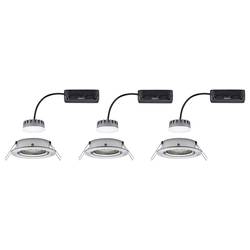Paulmann 93878 Coin Slim LED vestavné svítidlo, LED, pevně vestavěné LED, 18 W, železo (kartáčované), sada 3 ks