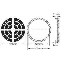 KS Tools 160.0472 Gumový talíř (Ø x v) 130 mm x 14 mm
