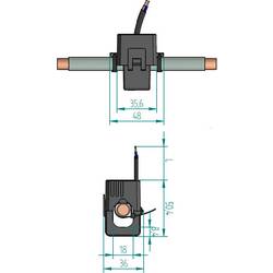 Gossen Metrawatt SC30 60/1A 0,2VA Kl.3 18 mm U118A kabelový transformátor proudu Primární proud 60 A Sekundární proud 1 A 1 ks