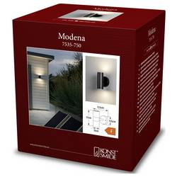 Konstsmide Modena 7535-750 venkovní nástěnné LED osvětlení Energetická třída (EEK2021): F (A - G) LED LED 8 W černá