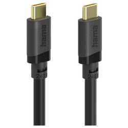 Hama Kabel USB-C USB 3.2 Gen1 USB-C ® zástrčka 0.75 m černá pozlacené kontakty 00202008