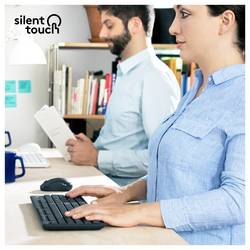 Logitech MK295 bezdrátový sada klávesnice a myše odolné proti stříkající vodě, s číselnou klávesnicí, ergonomická, Tiché klávesy US anglická, QWERTY grafit