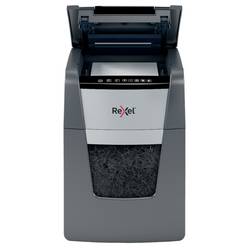Rexel Optimum AutoFeed+ 90X skartovačka mikrořez 4 x 28 mm 34 l Počet listů (max.): 90 listů Křížový řez kancelářské sponky, sponky do sešívačky, kreditní karty