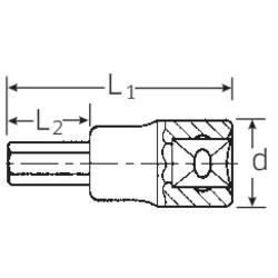 Stahlwille 54 12 03050012 inbus nástrčný klíč 12 mm 1/2 12 mm 1/2