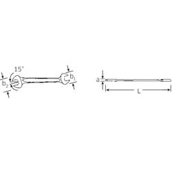 Stahlwille 40034146 10 41 X 46 oboustranný plochý klíč Délka klíče (cm) (jen pro nadpis) 41 - 46 mm
