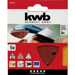 kwb 492806 brusný papír pro delta brusky Zrnitost 60 (Ø) 93 mm 5 ks