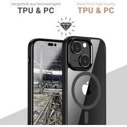 JT Berlin Pankow Hybrid MagSafe zadní kryt na mobil Apple iPhone 15 Plus černá, transparentní Kompatibilní s MagSafe 11041