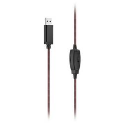Hama Headset otevřená (On Ear) kabelová stereo černá, červená regulace hlasitosti Počítače