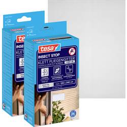Síťka proti hmyzu TESA Insect Stop COMFORT do okna v 2 kusech, samolepicí ochrana proti hmyzu, mouchy po síti bez vrtání, antracitová (průhledná) tesa COMFORT,