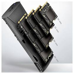 AXAGON pouzdro pro pevný disk M.2 10 GBit/s SATA 2230, 2242, 2260, 2280 EEM2-GTS2