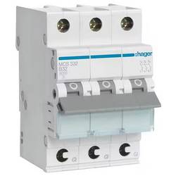 Hager MCS332 MCS332 elektrický jistič 3pólový 32 A