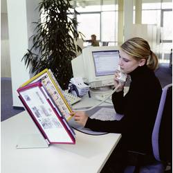 Durable stojan pohledové tabule VARIO TABLE 20 - 5699 tmavě modrá, žlutá, zelená, červená DIN A4 Počet dodaných průhledných tabulek 20