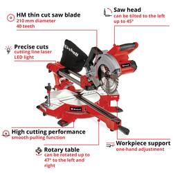 Einhell Power X-Change TE-SM 36/210 Li - Solo pokosová a tahová pila