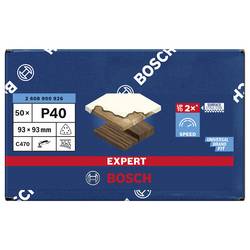 Bosch Accessories EXPERT C470 2608900926 brusný papír pro delta brusky s otvory Zrnitost 40 (d x š) 93 mm x 93 mm 50 ks