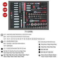 KS Tools 711.0195 sada nástrčných klíčů, palcový , 1/2, 711.0195
