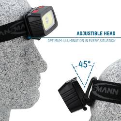 Ansmann HD200B LED čelovka, na baterii, 185 lm, 15 h, 1600-0198