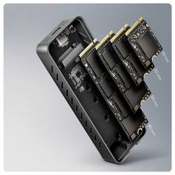 AXAGON AXAGON EEM2-20G NVMe-SSD-Gehäuse, USB-C 3.2, 20 Gbps, 2230 - 2280 - schwarz Pouzdro pro SSD M.2 USB-C™ (USB 3.2 Gen 2) 20 GBit/s M.2 2230, 2242, 2260,