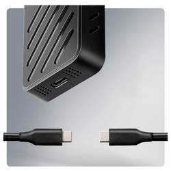 AXAGON AXAGON EEM2-20G NVMe-SSD-Gehäuse, USB-C 3.2, 20 Gbps, 2230 - 2280 - schwarz Pouzdro pro SSD M.2 USB-C™ (USB 3.2 Gen 2) 20 GBit/s M.2 2230, 2242, 2260,