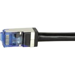 LogiLink CQ7053S RJ45 síťové kabely, propojovací kabely CAT 6A S/FTP 2.00 m černá stíněný, odolné proti UV záření, odolné proti oleji 1 ks