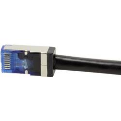 LogiLink CQ7053S RJ45 síťové kabely, propojovací kabely CAT 6A S/FTP 2.00 m černá stíněný, odolné proti UV záření, odolné proti oleji 1 ks