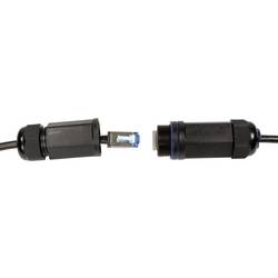 LogiLink CQ7053S RJ45 síťové kabely, propojovací kabely CAT 6A S/FTP 2.00 m černá stíněný, odolné proti UV záření, odolné proti oleji 1 ks