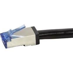 LogiLink CQ7053S RJ45 síťové kabely, propojovací kabely CAT 6A S/FTP 2.00 m černá stíněný, odolné proti UV záření, odolné proti oleji 1 ks