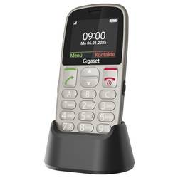 Gigaset GL395 mobilní telefon tlačítko SOS, chráněný proti stříkající vodě, s ochranou před prachem stříbrná