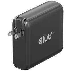 club3D CAC-1912 napájecí adaptér k notebooku, GaN, USB Power Delivery (USB-PD) , 2x USB A, 2x USB-C®, 100 W, Dodávka energie, černá