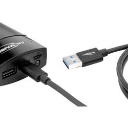 Ansmann USB kabel USB 3.2 Gen1 USB-A zástrčka, USB-C ® zástrčka 1.20 m černá hliníková zástrčka, krytí TPE, oboustranně zapojitelná zástrčka 1700-0080