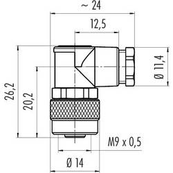 binder 99 0414 70 05 99 0414 70 05-20 úhlová zásuvka, 1 ks