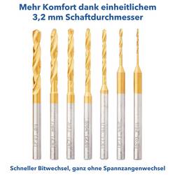 Dremel MAX 628 DM, 26150628DM Sada přesných vrtáků, 0.8 mm, 1.2 mm, 1.6 mm, 2 mm, 2.4 mm, 2.8 mm, 3.2 mm