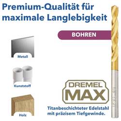 Dremel MAX 628 DM, 26150628DM Sada přesných vrtáků, 0.8 mm, 1.2 mm, 1.6 mm, 2 mm, 2.4 mm, 2.8 mm, 3.2 mm