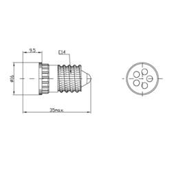 Signal Construct MCRE148362 indikační LED bílá E14 12 V/DC, 12 V/AC 13000 mcd