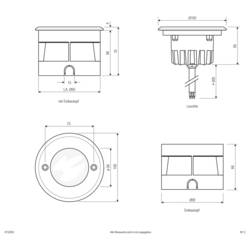 EVN 6722502 6722502 podlahové svítidlo LED 2.5 W nerezová ocel