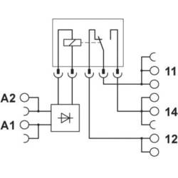 Phoenix Contact PLC-RPT- 24UC/21HC reléový modul, 24 V DC/AC, 10 A, 1 přepínací kontakt, 1 ks