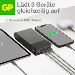 GP GPACCM20C000 powerbanka Li-Pol, 20000 mAh, USB-A, USB-C®, šedá