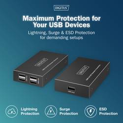 Digitus DA-73120 USB-A, USB 2.0, RJ45 USB extender přes síťový kabel RJ45 150 m