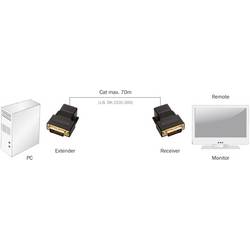 Digitus DS-54101 DVI extender (prodloužení) přes síťový kabel RJ45 75 m