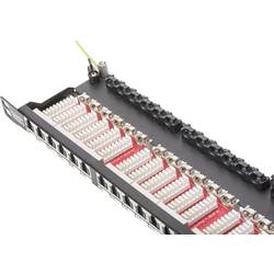 Digitus DN-91624S-SL-SH 24 portů síťový patch panel 483 mm (19) CAT 6 0.5 U vícebarevná osazený