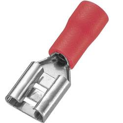 TRU COMPONENTS T1904C038 sortiment plochých zásuvek Šířka zástrčky: 6.30 mm Tloušťka konektoru: 0.80 mm 180 ° částečná izolace červená 25 ks