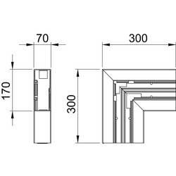 OBO Bettermann 6274720 montážní příslušenství (š x h) 170 mm x 70 mm 1 ks čistě bílá
