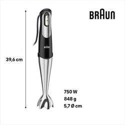 Braun MQ 7045X tyčový mixér 1000 W černá