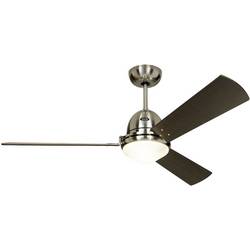 CasaFan Libeccio stropní ventilátor 64 W (Ø x v) 142 cm x 285 mm chrom (kartáčovaný) s dálkovým ovládáním, s osvětlením, vhodný i pro zimní provoz