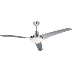 CasaFan Mirage stropní ventilátor 53 W (Ø x v) 142 cm x 395 mm chrom (kartáčovaný) s dálkovým ovládáním, s osvětlením, vhodný i pro zimní provoz